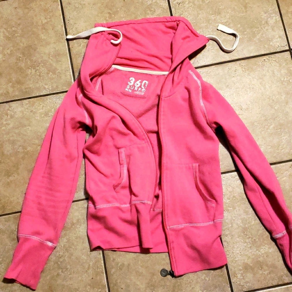 360 Surf Pink full-zip flease jacket